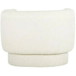 Koba Boucle White Sherpa Round Bucket Chair - LOOMLAN - Moe's Home - Club Chairs