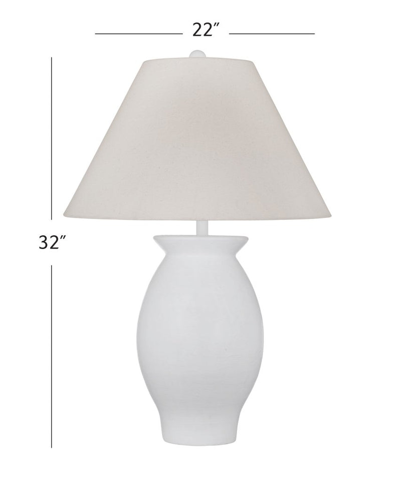 Koler Grey Ceramic Base Table Lamp - LOOMLAN - Bassett Mirror - Table Lamps