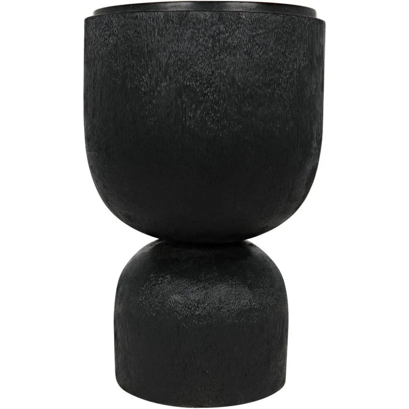 Kudoro Black Marble Round Side Table - LOOMLAN - Noir - Side Tables