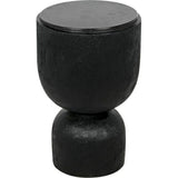Kudoro Black Marble Round Side Table - LOOMLAN - Noir - Side Tables