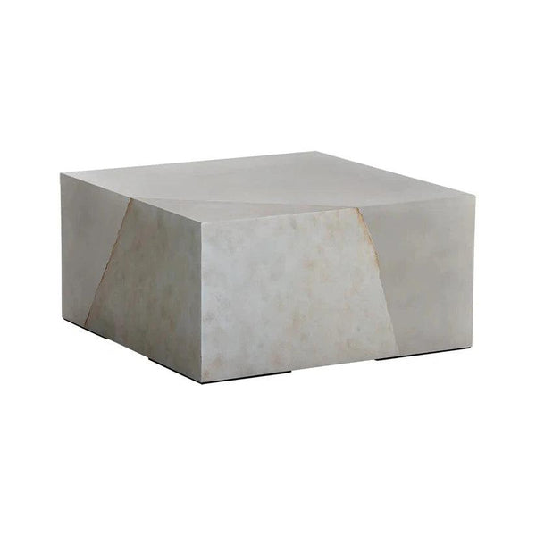 Kyson Coffee Table Silver Modern Concrete - LOOMLAN - SUNPAN - Outdoor Coffee Tables