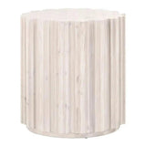 Roma Reclaimed Drum End Table Solid Wood