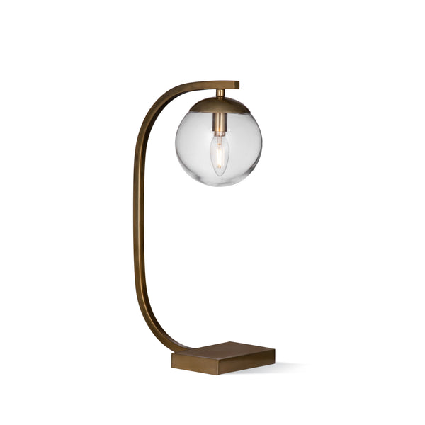 Camry Iron and Glass Gold Desk Lamp