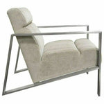 La Brea Ivory Accent Chair Stainless Steel Frame - LOOMLAN - Diamond Sofa - Accent Chairs