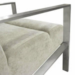 La Brea Ivory Accent Chair Stainless Steel Frame - LOOMLAN - Diamond Sofa - Accent Chairs