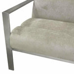 La Brea Ivory Accent Chair Stainless Steel Frame - LOOMLAN - Diamond Sofa - Accent Chairs