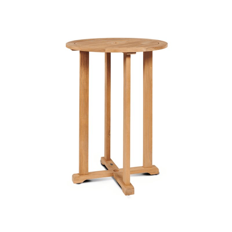 La Costa Teak Patio Round Bar Dining Set 3PC - LOOMLAN - HiTeak - Outdoor Dining Sets