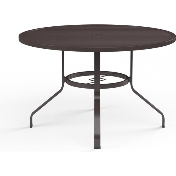 La Jolla Aluminum Round Outdoor Dining Table - LOOMLAN - Sunset West - Outdoor Dining Tables