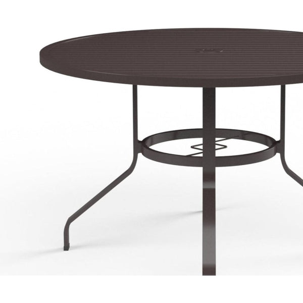 La Jolla Aluminum Round Outdoor Dining Table - LOOMLAN - Sunset West - Outdoor Dining Tables