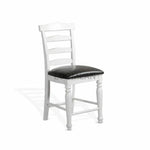 Ladderback Dining Chair Leather Seat Set - LOOMLAN - Sunny D - Dining Chairs