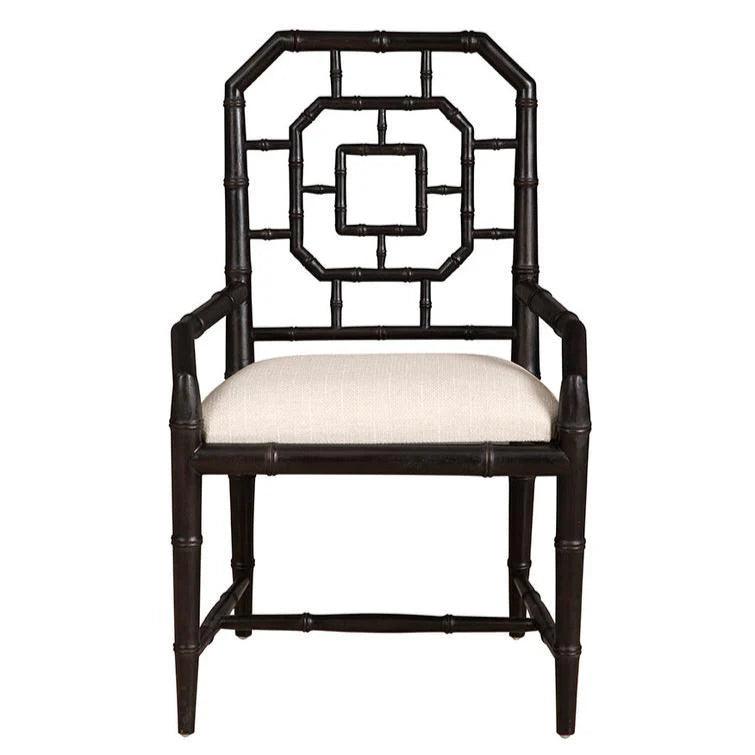 Lahara Linen Black Armchair - LOOMLAN - Furniture Classics - Accent Chairs