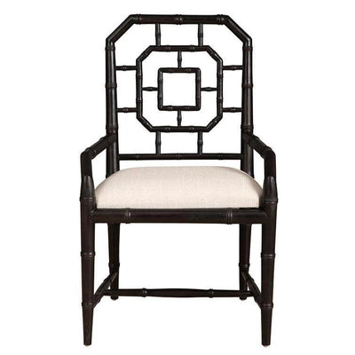 Lahara Linen Black Armchair - LOOMLAN - Furniture Classics - Accent Chairs