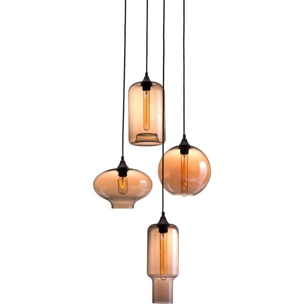 Lambie Ceiling Lamp Rust & Amber - LOOMLAN - Zuo Modern - Pendants