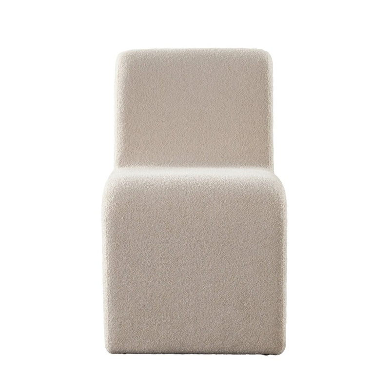 Lana Camel Looped Shearling Fabric Dining Chair - LOOMLAN - Diamond Sofa - Dining Chairs