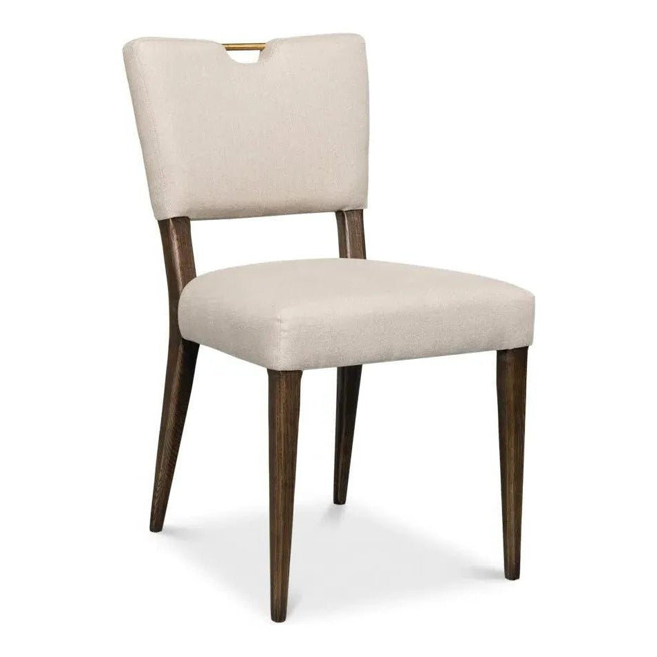 Landon Dining Chairs Set of 2 Linen - LOOMLAN - Sarreid - Dining Chairs