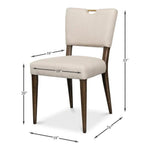 Landon Dining Chairs Set of 2 Linen - LOOMLAN - Sarreid - Dining Chairs