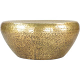 Larache Gold Round Coffee Table - LOOMLAN - Zuo Modern - Coffee Tables