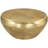 Larache Gold Round Coffee Table - LOOMLAN - Zuo Modern - Coffee Tables