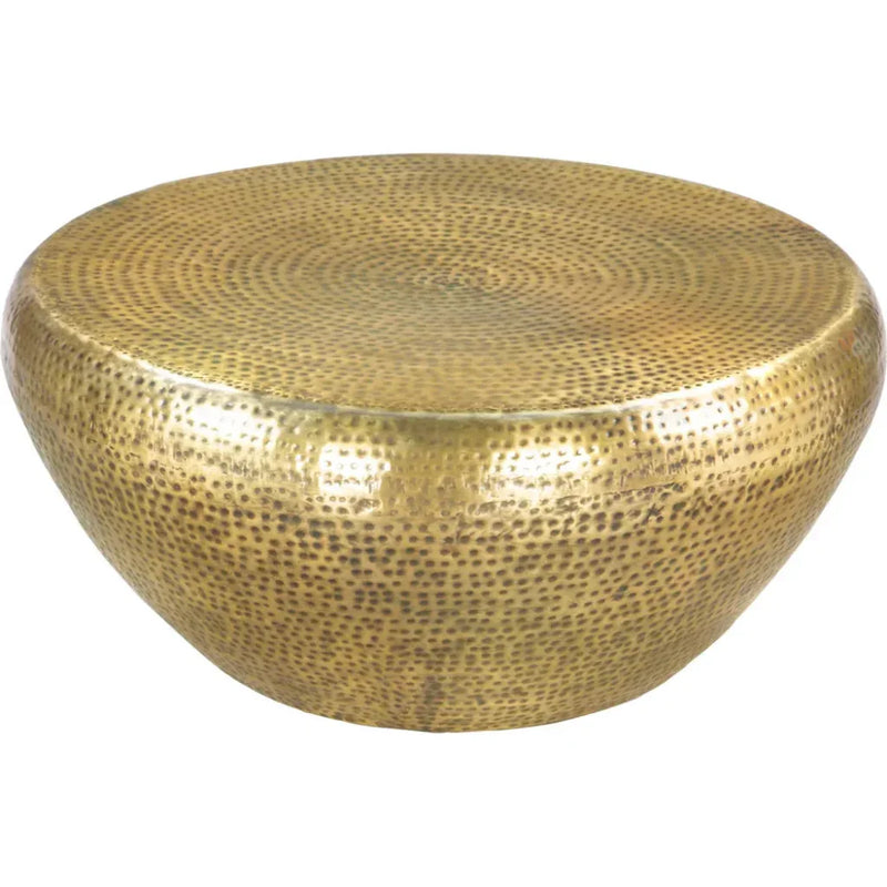 Larache Gold Round Coffee Table - LOOMLAN - Zuo Modern - Coffee Tables