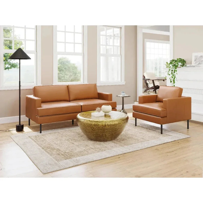 Larache Gold Round Coffee Table - LOOMLAN - Zuo Modern - Coffee Tables
