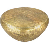 Larache Gold Round Coffee Table - LOOMLAN - Zuo Modern - Coffee Tables