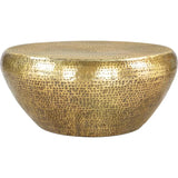 Larache Gold Round Coffee Table - LOOMLAN - Zuo Modern - Coffee Tables