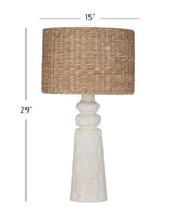 Laramie Matte White Table Lamp - LOOMLAN - Bassett Mirror - Table Lamps