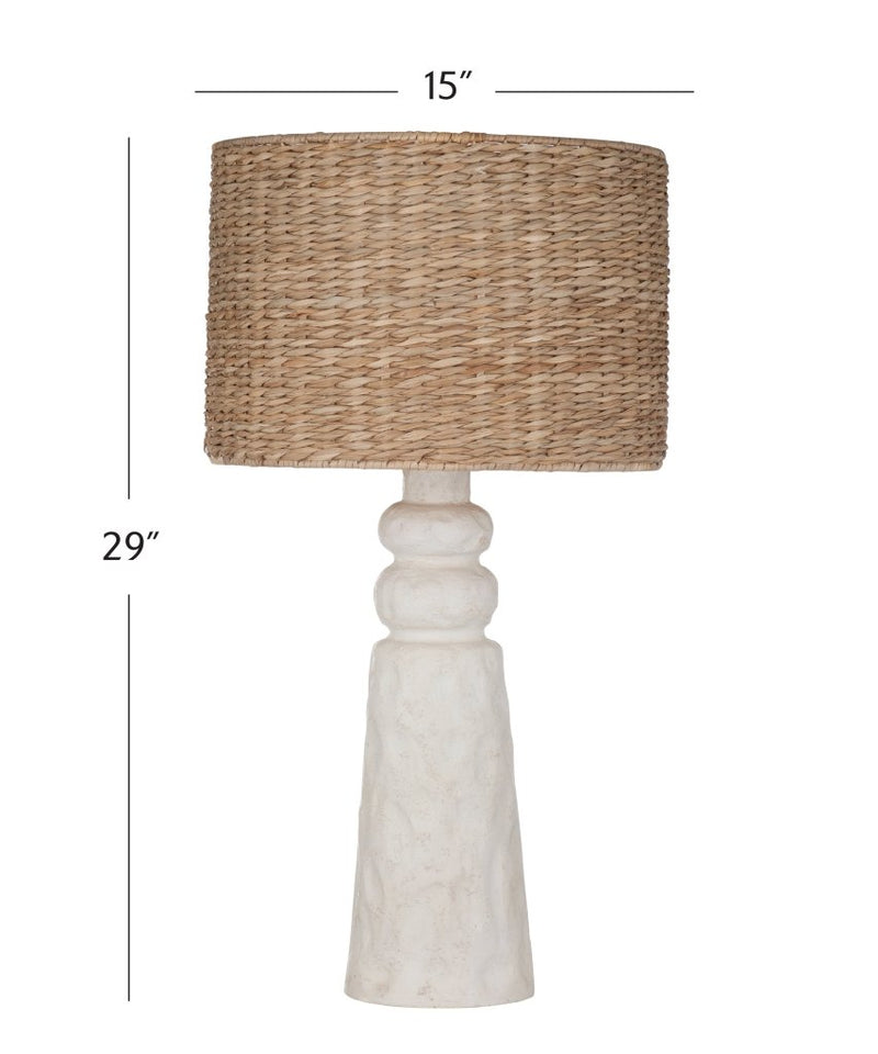 Laramie Matte White Table Lamp - LOOMLAN - Bassett Mirror - Table Lamps