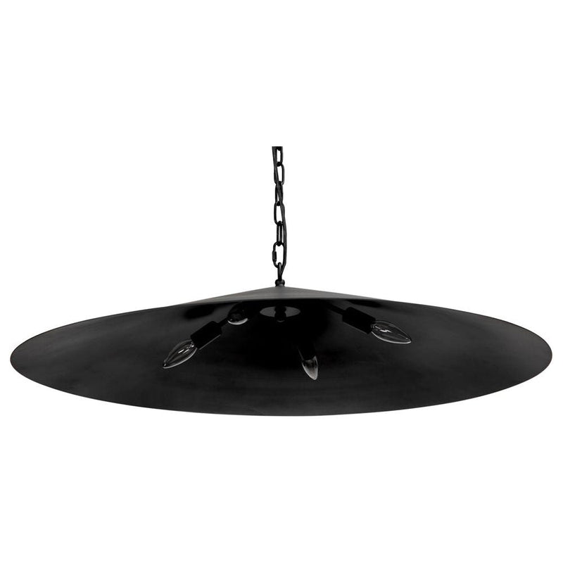 Lark Industrial Steel Black Pendant - LOOMLAN - Noir - Pendants