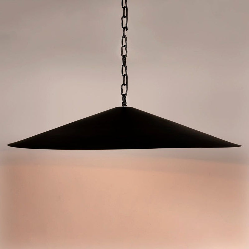 Lark Industrial Steel Black Pendant - LOOMLAN - Noir - Pendants