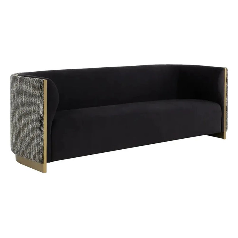Larron Performance Fabric Black Sofa - LOOMLAN - SUNPAN - Sofas & Loveseats