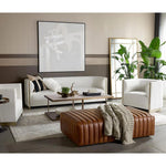 Larron Sofa Rhea Light Barley - Gold Trim - LOOMLAN - SUNPAN - Sofas & Loveseats