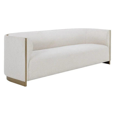 Larron Sofa Rhea Light Barley - Gold Trim - LOOMLAN - SUNPAN - Sofas & Loveseats