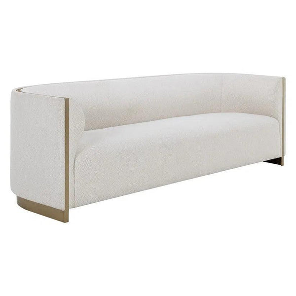 Larron Sofa Rhea Light Barley - Gold Trim - LOOMLAN - SUNPAN - Sofas & Loveseats