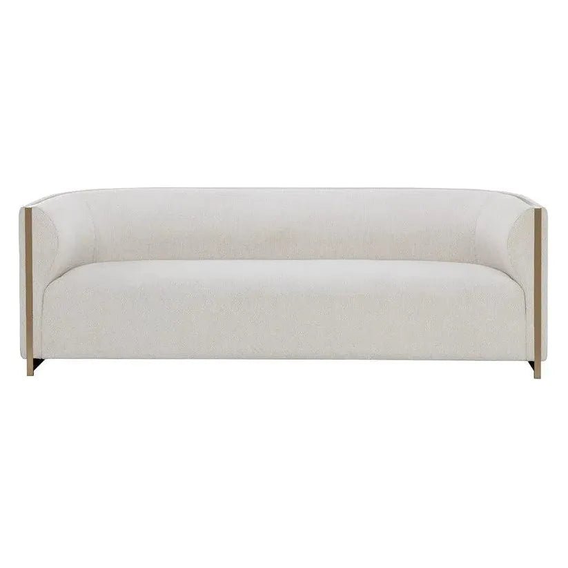 Larron Sofa Rhea Light Barley - Gold Trim - LOOMLAN - SUNPAN - Sofas & Loveseats