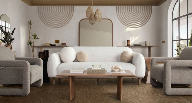 Larson Light Barley Fabric Sofa - LOOMLAN - Diamond Sofa - Sofas & Loveseats