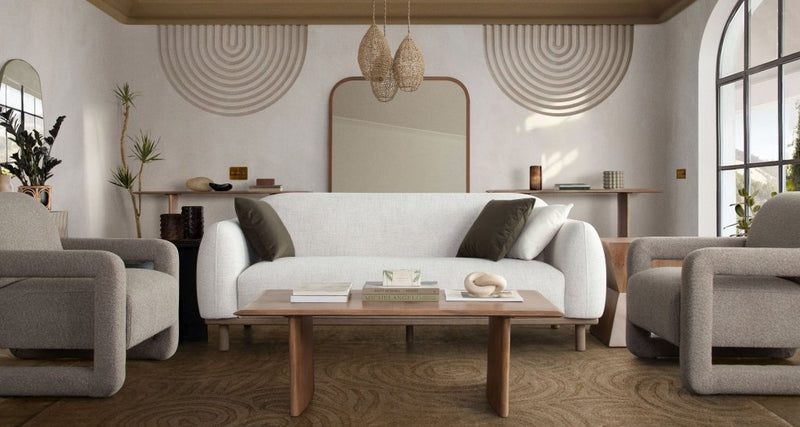 Larson Light Barley Fabric Sofa - LOOMLAN - Diamond Sofa - Sofas & Loveseats