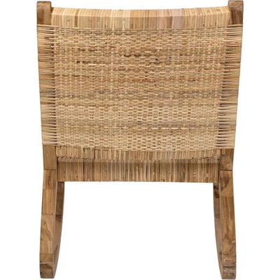 Las Palmas Natural Teak Wood Chair Woven - LOOMLAN - Noir - Accent Chairs