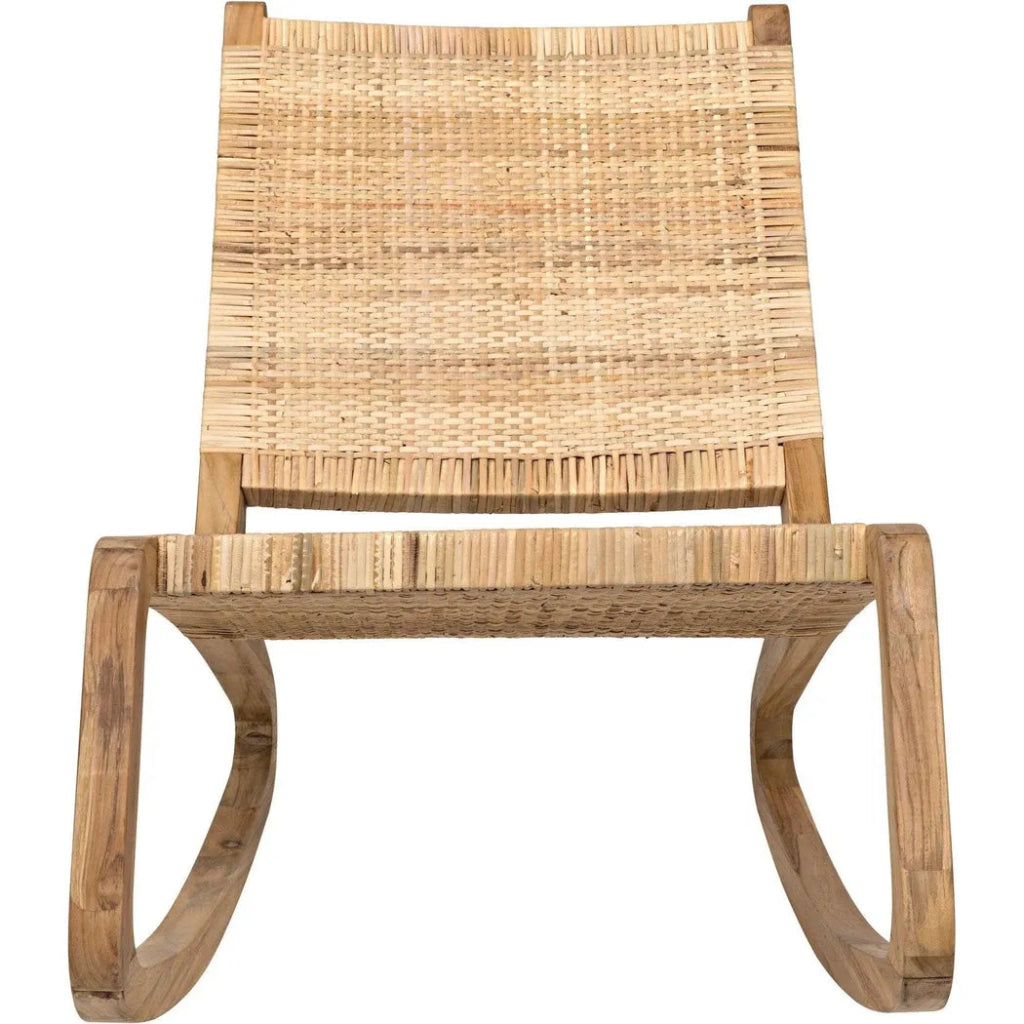 Las Palmas Natural Teak Wood Chair Woven - LOOMLAN - Noir - Accent Chairs