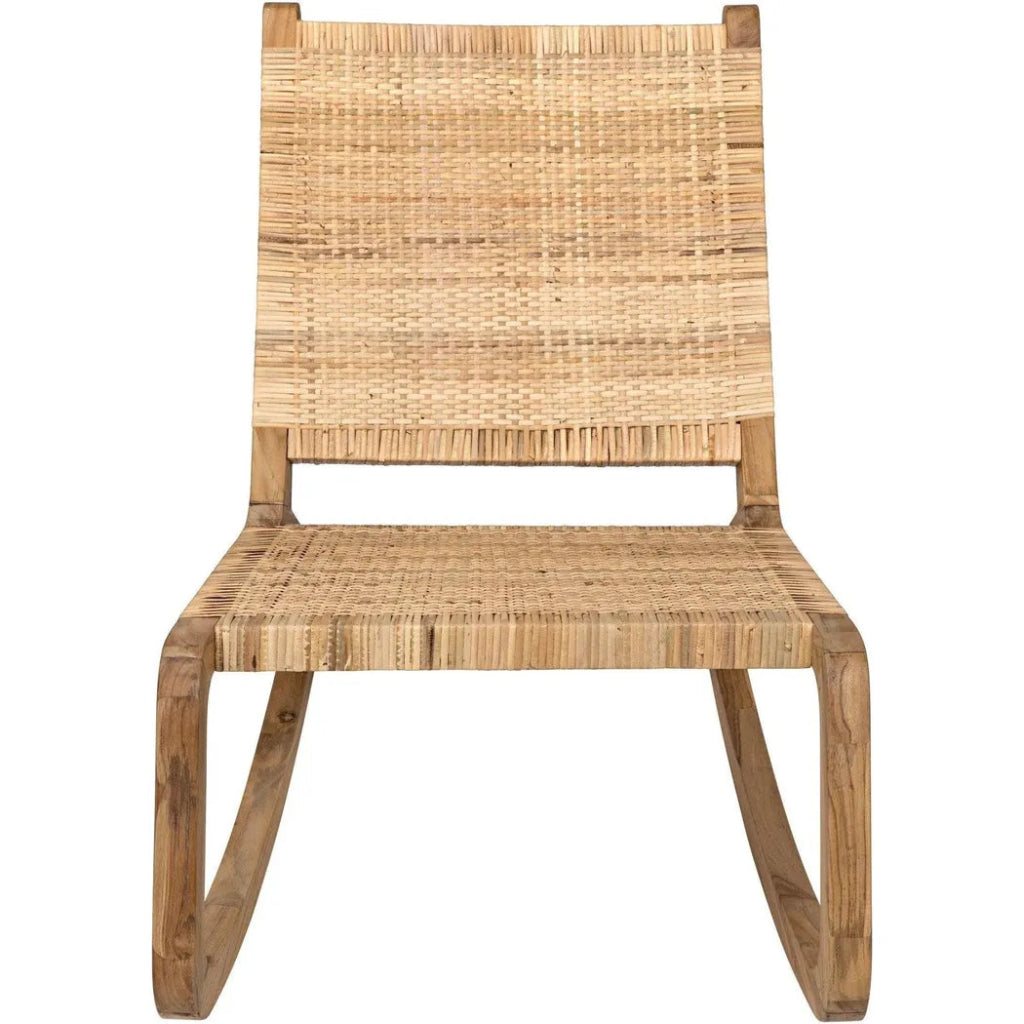 Las Palmas Natural Teak Wood Chair Woven - LOOMLAN - Noir - Accent Chairs