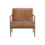 Lathan Leather Lounge Chair - LOOMLAN - Accent Chairs