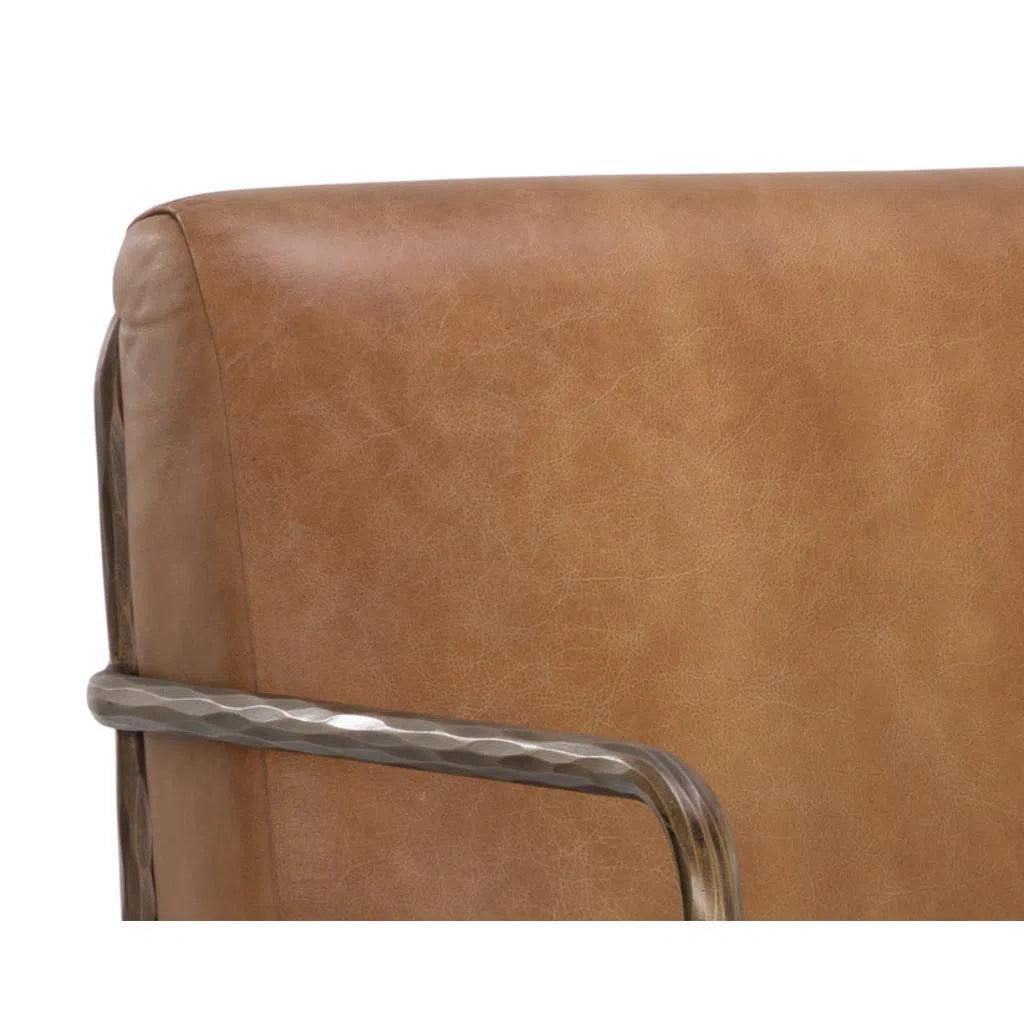 Lathan Leather Lounge Chair - LOOMLAN - Accent Chairs