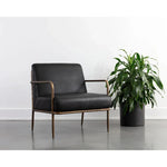 Lathan Leather Lounge Chair - LOOMLAN - Accent Chairs