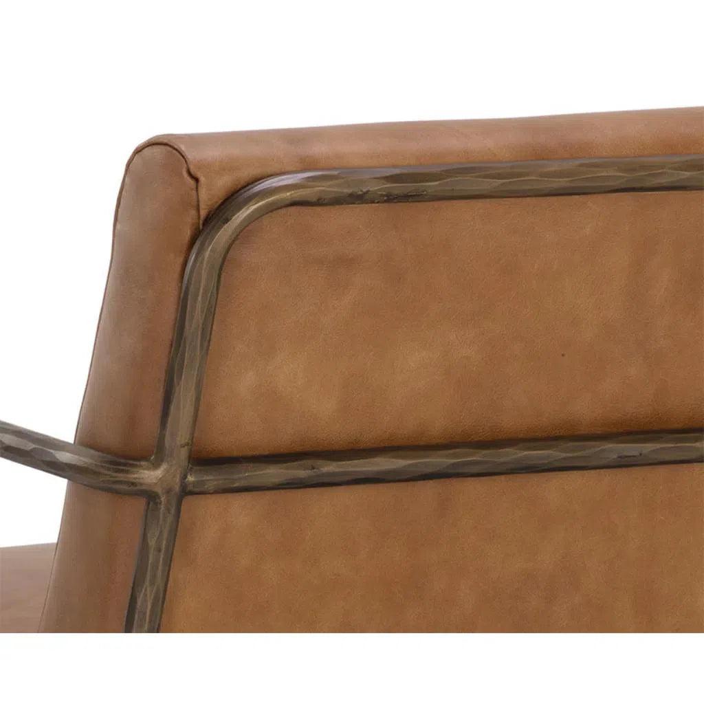 Lathan Leather Lounge Chair - LOOMLAN - Accent Chairs