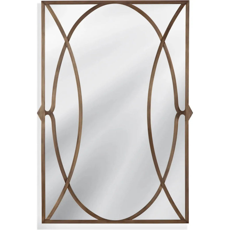 Lattice Metal Brown Vertical Wall Mirror - LOOMLAN - Bassett Mirror - Wall Mirrors