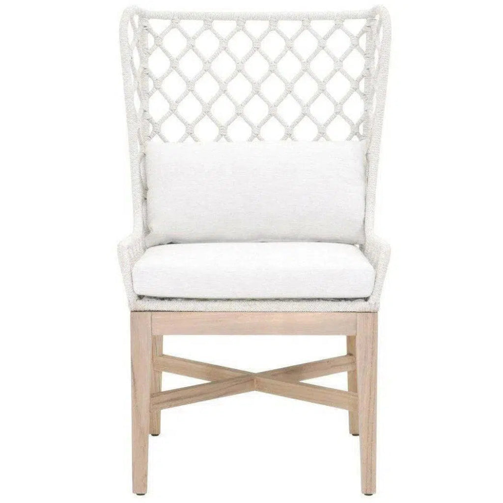 Lattis Outdoor Wing Chair Rope & Teak Wood - LOOMLAN - Essentials For Living - Outdoor Dining Chairs