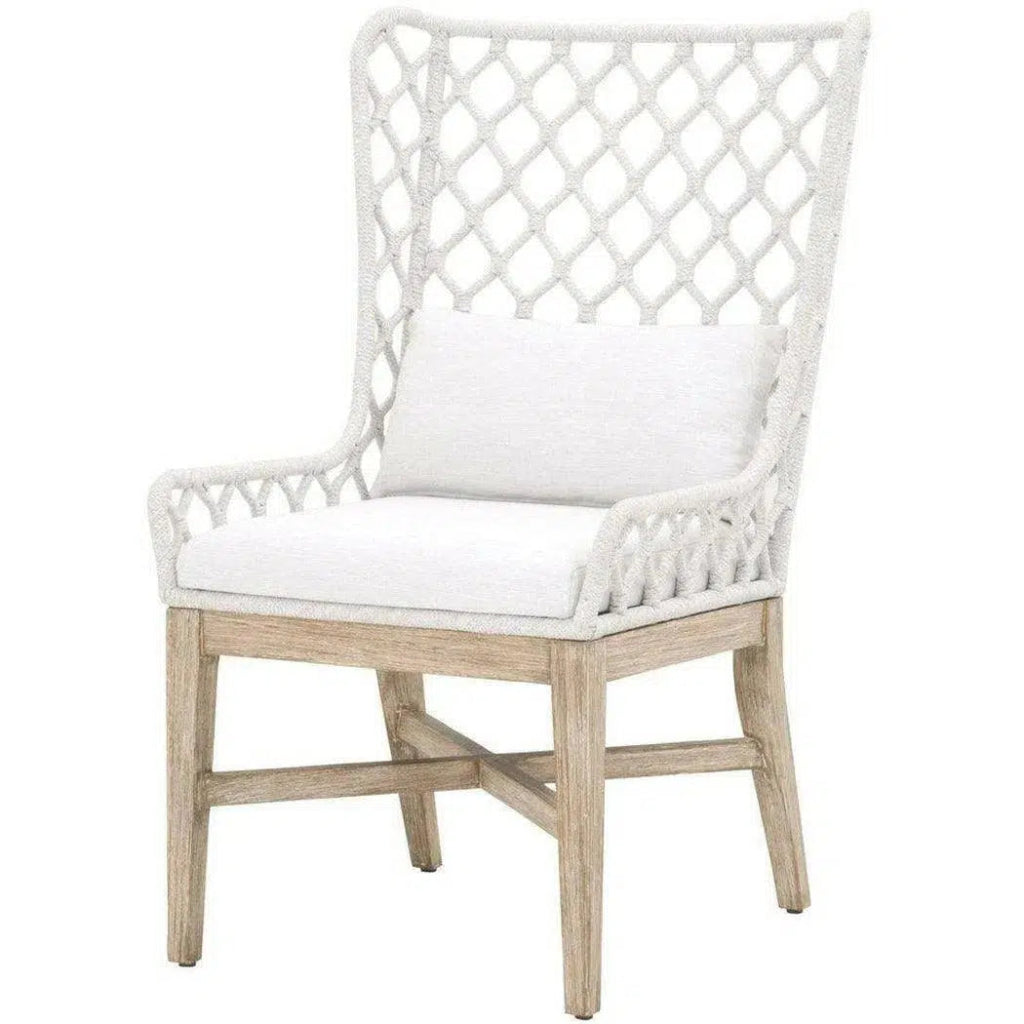 Lattis Outdoor Wing Chair Rope & Teak Wood - LOOMLAN - Essentials For Living - Outdoor Dining Chairs