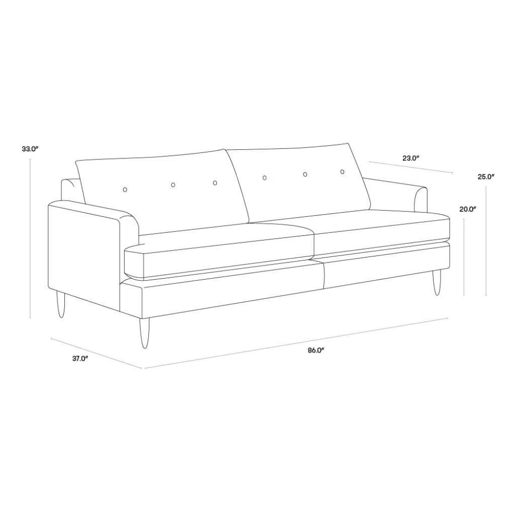 Laurel Fabric Modern Sofa - LOOMLAN - SUNPAN - Sofas & Loveseats