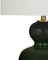 Layla Green Ceramic Table Lamp - LOOMLAN - Bassett Mirror - Table Lamps