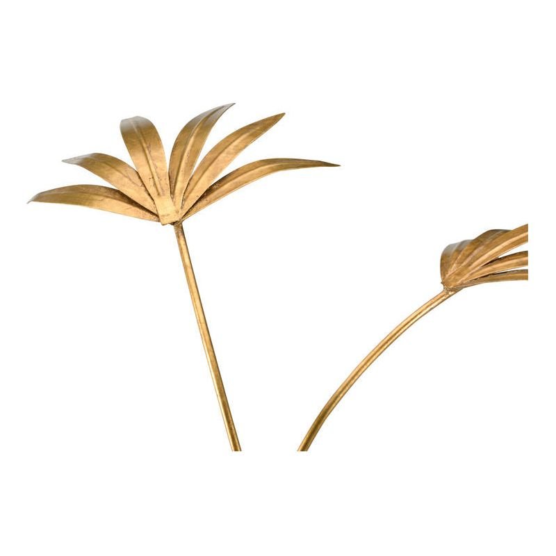 Leaf Marble Gold Finish Base Sculpture - LOOMLAN - Chelsea House - Statues & Sculptures